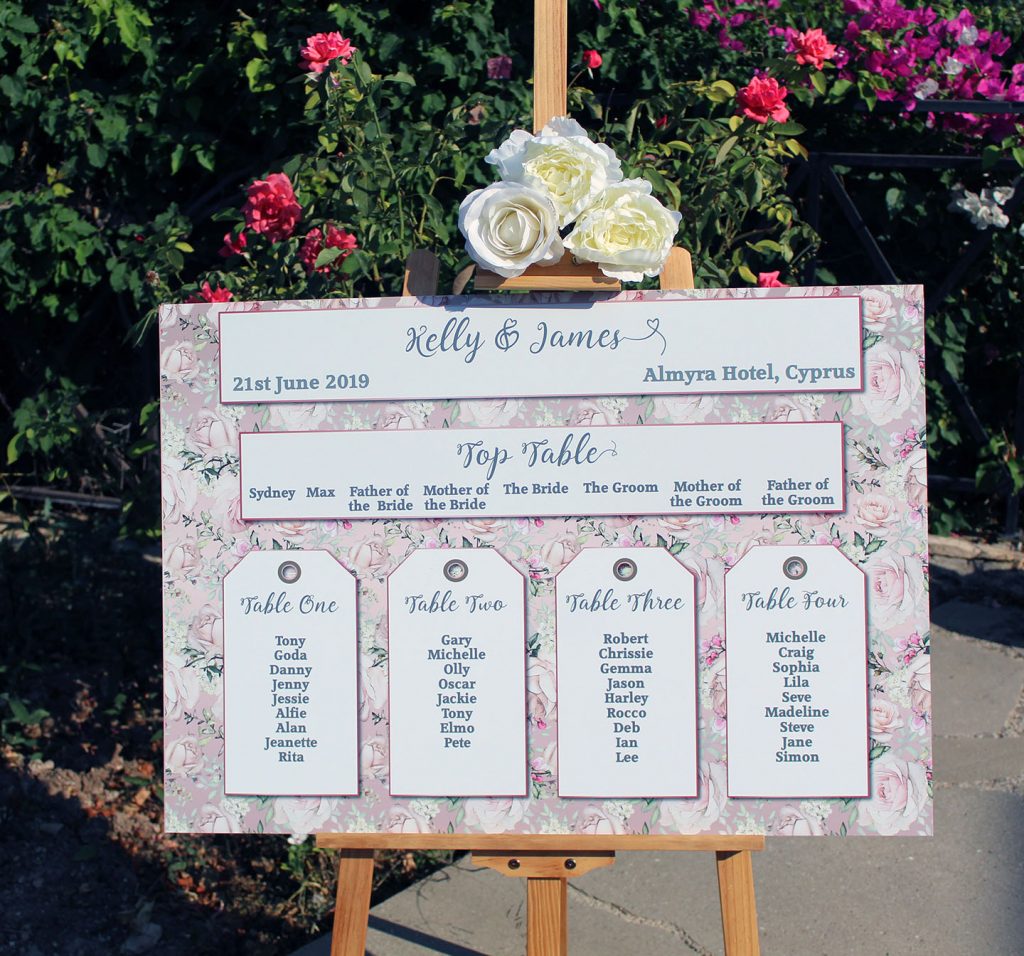 Wedding table plan